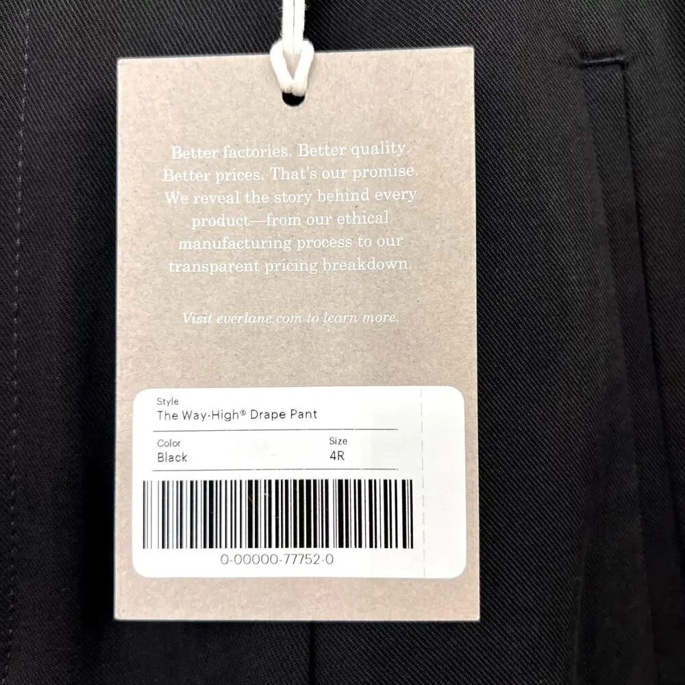 Everlane Womens The Way-High Drape Pants Size 4 Black 31